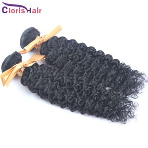 Ombre DIY Cloris Unprocessed Brazilian Virgin Kinky Curly Human Hair Extensions Best Price Jerry Curl Hair Weave Bundles Deals g