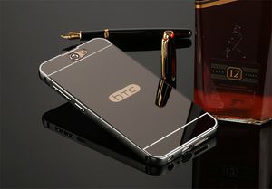 Wholesale cases m8 resale online - For HTC One A9 M8 M9 Case Cover Aluminum Phone Metal Frame Acrylic Back Cover For HTC M10 Mirror Case Bumper Fundas