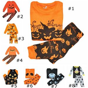 Wholesale XMSA Toddler Pajamas Cosplay Suit Pumpkin Halloween Costume Children Sleepwear Furniture Sets clothing sets Baby Girls Boys Clothing Sets