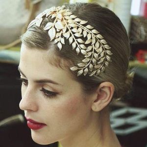 Vintage Baroque Bridal Headband Gold Leaf Bridal Tiara Hair Accessory Headpiece Headwear Wedding Tiaras Crown Hair Jewelry Women Accessories