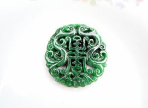 ejderha çift toptan satış-Doğal yeşil yeşim saf el yapımı çift ejderha nimet büyüleyici Tılsım Kolye Pendanı