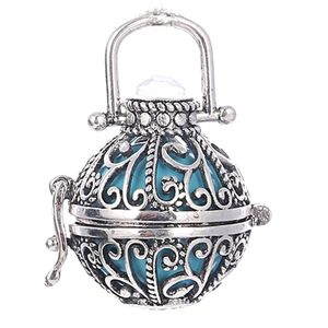 Fashion Opening floating Sound bead Lockets pendants mm Hollow Cage Pendant for Women Pregnany Mexico Harmony Balls Necklace Jewelry
