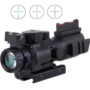 4x32 Acog Riflescope mm Dovetail Reflex Optik Scope Tactical Sight för Jakt Rifle Airsoft Sniper Förstoringsglas Luft Mjuk