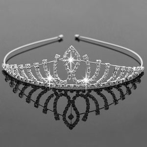 Tjejer kronor med rhinestones bröllop smycken brud headpieces födelsedagsfest prestanda pagant kristall tiaras bröllop tillbehör bw zk
