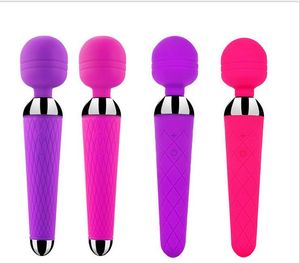 ücretsiz yetişkin oyuncakları toptan satış-Süper Güçlü Oral klitoris Vibratörler Kadınlar için USB Şarj Edilebilir AV Sihirli Değnek Vibratör Masajı Yetişkin Seks Oyuncakları Kadın