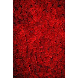 Romantyczne róże ściany ślub photography backdrops vinyl czerwony kwiat kwitnie księżniczka dziewczyna dzieci Walentynki zdjęcie studio tło