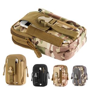 Advocator Men Camouflage Nylon Outdoor Tactical Holster Militär Molle Hip Waist Belt Bag Wallet Pouch Purse Telefon Väska till iPhone SAMS