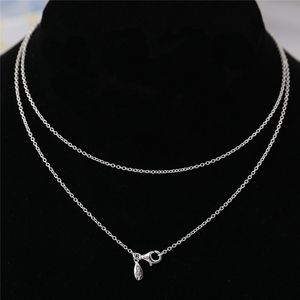 Lång halsbandskedja cm eller cm S925 Sterling Silver European Retro Style Kvinnor Smycken för Pandora