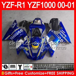 Wholesale 1999 yamaha r1 fairing kits for sale - Group buy Bodywork Fairings For YAMAHA YZF1000 YZFR1 YZF R1000 Body NO16 Blue GO YZF R YZF R1 YZF R1 Fairing Kit