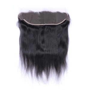 saç dantel kapakları toptan satış-Düz İnsan Saçı x4 Dantel Fronts Preeklu Doğal Saç Çizgisi Ağartılmış Knot Kapaklar