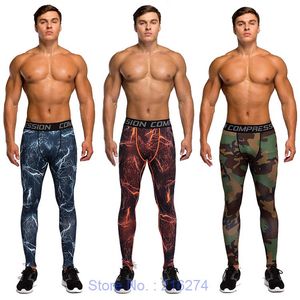 Wholesale mens jogging leggings for sale - Group buy Mens compression running pants sports jogger jogging tights basketball gym long pants fitness skinny leggings trousers