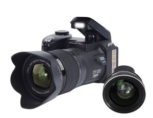 câmeras de lente zoom venda por atacado-HD Protax polo d7100 câmera digital mp resolução auto foco profissional slr vídeo x zoom óptico com três lentes
