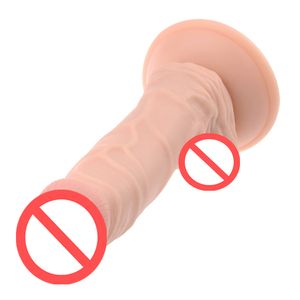 nouveaux godes réalistes achat en gros de New Flesh Big Realistic Dildo Imperméable Pénis flexible avec tige texturée et ventouse forte Sex toy pour femme