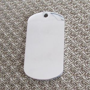 20pcs Stainless steel Army Dog Tags Mirror surface blank and laser engravable thickness 1.8mm pendants