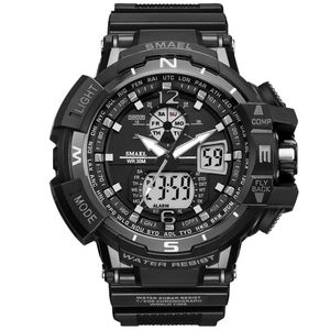 Nieuwe merk Smael horloge Dual Time Big Dial Mannen Sport Horloges S Shock Waterdichte Digitale Klok Holshorloge Relogio Masculine Drop Shippin