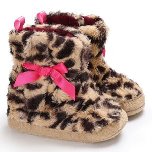 Wholesale baby snow leopards resale online - Baby Shoes Boys Girls Leopard Print Winter Baby Warm Snow Boots Toddler Girl Cotton Shoes Newborn Infant Boots New Sale