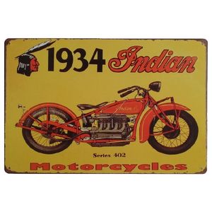 Wholesale tin sign pub cafe for sale - Group buy Indian Motorcycles Vintage Metal Signs Home Decor Cafe Bar Decoration Pub Decorative Metal Wall Art Plates Tin Sign Retro x30cm