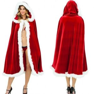 Damskie Dzieci Przylądki Halloween Kostiumy Boże Narodzenie Ubrania Czerwony Sexy Cloak Kapturem Cape Kostium Akcesoria Cosplay
