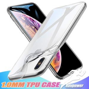 galaxy s7 silicone caso venda por atacado-TPU Silicon Gel mm para iPhone XR XS X Capas telefônicas de capa transparente suave para Samsung Galaxy S8 Plus S7 Edge