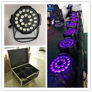 6 stuks met flightcase x18w in1 RGBWAUV LED PAR Lichtstadium LED Par Light in1 Indoor LED PAR CANSEN