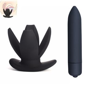 Holle anale dilator anale plug modus vibrerende G spot bullet vibrator buttplug prostaat massager ass vergroter seksspeeltje voor vrouw y18102906