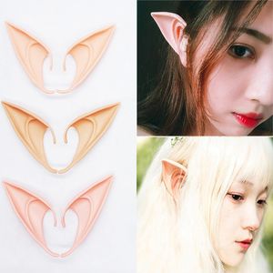 cara completa al por mayor-Elf Ear Halloween Fairy Cosplay Accessores Vampire Party Mask Para Latex Soft False Ear cm y cm WX9