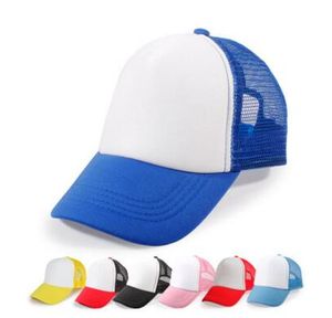 sombreros de los parasoles de los niños al por mayor-De calidad superior llano niños gorras de béisbol logotipo personalizado niños en blanco sombreros de camionero Snapback ajustable gorras de camionero Strapback Summer Sun Visor