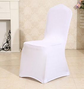 Elastic chairs covers sash white color hotel decor banquet celebration wed ceremony office decoration stretch banquet