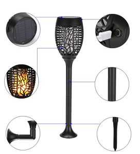 Wholesale wall inserts resale online - New Arrive Solar Torch Lights Garden Flashlight Flame Lamp Outdoor Led Landscape Lawn Lamp Insert Courtyard Decoration Romantic Wall Lamp
