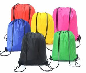 Wholesale kids school clothes resale online - Kids Drawstring Bag Clothes Shoes Bags School Sport Gym PE Dance Backpacks Nylon Backpack