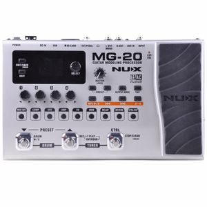 NUX MG Multi effects Pedal Guitar Processor with Wah Wah Volume Expression Pedal Effects Presets with Drum Machine