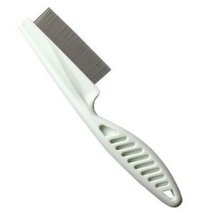 Puppy Cat Grooming Comb With Plastic Handle Pet Remove Flea Combs Beauty Stainless Steel Teeth Hair Brush wc ii