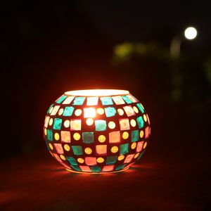 Magicnight Kolor Zmiana Mozaika Słoneczna Stół Światła Szklana Miska Mała Disco Globe Ball Night Lampa na ogród Patio Ganek