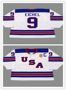 usa sport jersey großhandel-Maßgeschneiderte JACK EICHEL USA Retro Vintage Hockey Trikots Günstige Herren Genähte Sport Uniformen Gute Quanlity Mischungsauftrag