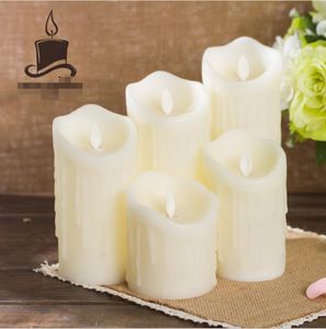 New Arrival Simulation of fFlame Head Swing LED Candle Wedding Dinner Road Swing Home Furnishing Charging Electronic Candle Wax on Sale
