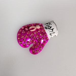 подкладка pin оптовых-Рак молочной железы осведомленности брошь горный хрусталь плоской задней перчатки броши булавки