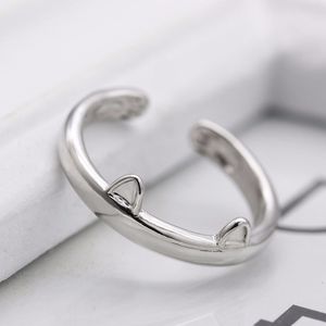Wholesale cute jewelry rings for sale - Group buy New Hot Fashion Silver Plated Cute Cat Kitten Ears Animal Design Ring Jewelry Adjust Cat Ring For Women Young Girl Child Gifts