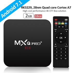 Wholesale mxq top box resale online - MXQ PRO Android tv box Rockchip RK3329 Android TV BOX G G WiFi K set top box DHL