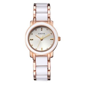 uhren nachgemacht großhandel-Marke Xiaoya Damen Imitation keramische Uhr Gold Armband Uhren mit feinem Legierungs Bügel Frauen Kleid Uhr Student