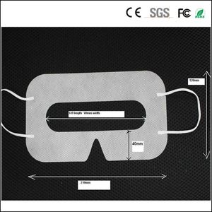 Опт 100шт Защитные Hygiene VR Eye Mask Black Одноразовая Eyemask Нетканые маски площадку для 3D VR очки