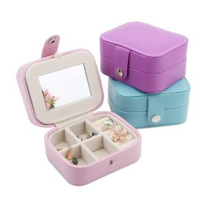Wholesale compartment boxes resale online - TONVIC Leatherette Jewelry Display Box Travel Portable Storage Case Ring Bracelet Eearring Necklace Beads Compartments Tray