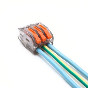 100 sztuk PCT Transprent Universal Compact Wire Złącze przewodów PIN Elektryczne Złącza Crimp Transparent