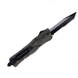 ingrosso coltelli da tasca camo-Brown Camo pollici Piccolo Auto Tactical Knife C singolo Tanto mezzo serrazione bordo nero Blade Blade EDC Coltelli tascabili