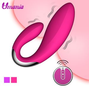 titreşimli dişi alın fişler toptan satış-10 Hız Dilsiz Masaj Çift Klitoral Vibratör Bayanlara Seks Oyuncak Anal Popo Fiş Kadın G noktası Kablosuz Vibratör Çift Için S19706