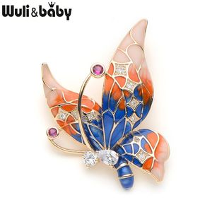 Wholesale purple butterflies pins for sale - Group buy Copper Butterfly Brooches For Women Rhinestone Purple Blue Color Butterfly Insect Animal Brooch Pins For Suits Dress Banquet Pin