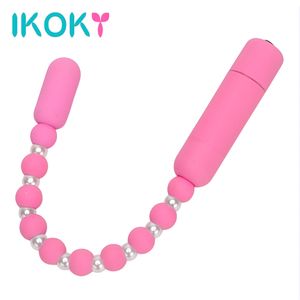 Wholesale anal multi plug for sale - Group buy IKOKY Anal Vibrator Silicone Backyard Bead Anal Sex Toy for Men Women Adult Product Vibrating Anal Plug Butt Plug Multi Speed S1018