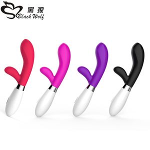 Black Wolf Waterproof Super Silent G spot Vibrating Dual Vibe Vibrator Sex Toys for woman adult products S19706