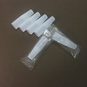 Semi transparent engångsmunstycke Lång mm Dropptips Mjukt silikonprovspets för Universal E Cigarette Atomizer Vape Patron
