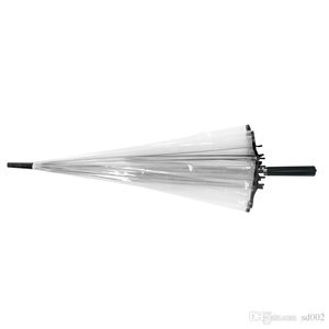 açık havada şemsiye toptan satış-Şeffaf Şemsiye Kadın Yarı Otomatik Uzun Sap Şemsiye Yüksek Mukavemetli Çevre Dostu Açık Malzemeleri Moda Pratik Madde hj ii