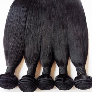Brasilianska Virgin Hair Buntlar Malaysiska Peruvian Mongolian Indian Remy Extension Straight Russian European Human Weft Factory Direktförsäljning